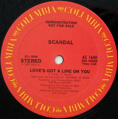 Scandal (4) / The Psychedelic Furs : Love's Got A Line On You / Run And Run (12", Promo)
