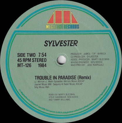Sylvester : Too Late / Trouble In Paradise (Remix) (12")