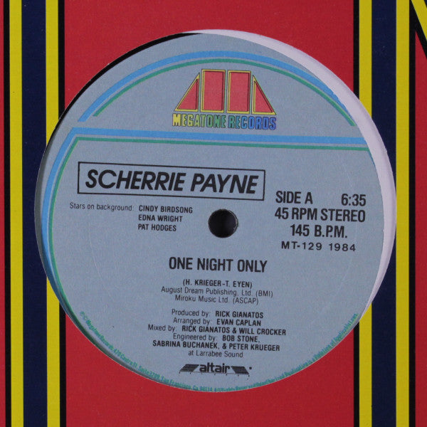 Scherrie Payne : One Night Only (12")