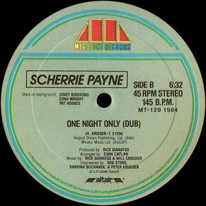 Scherrie Payne : One Night Only (12")