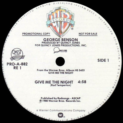 George Benson : Give Me The Night (12", Promo)