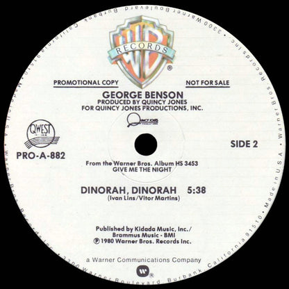 George Benson : Give Me The Night (12", Promo)