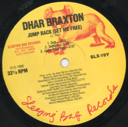 Dhar Braxton : Jump Back (Set Me Free) (12")
