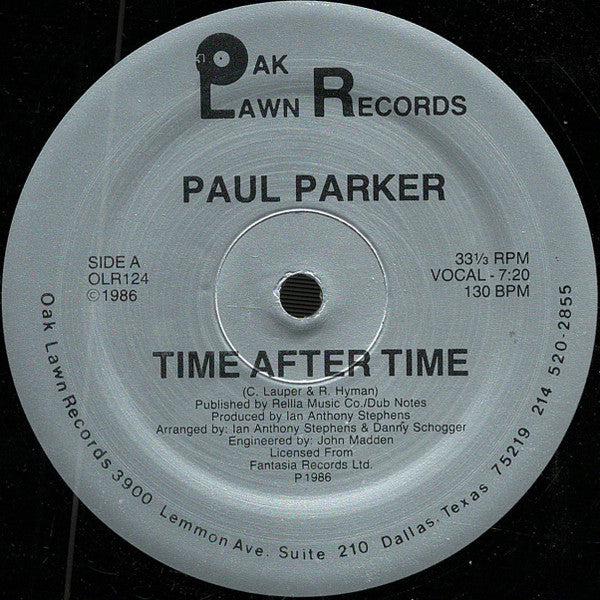 Paul Parker : Time After Time (12")