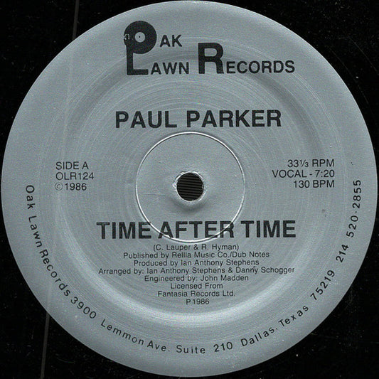 Paul Parker : Time After Time (12")