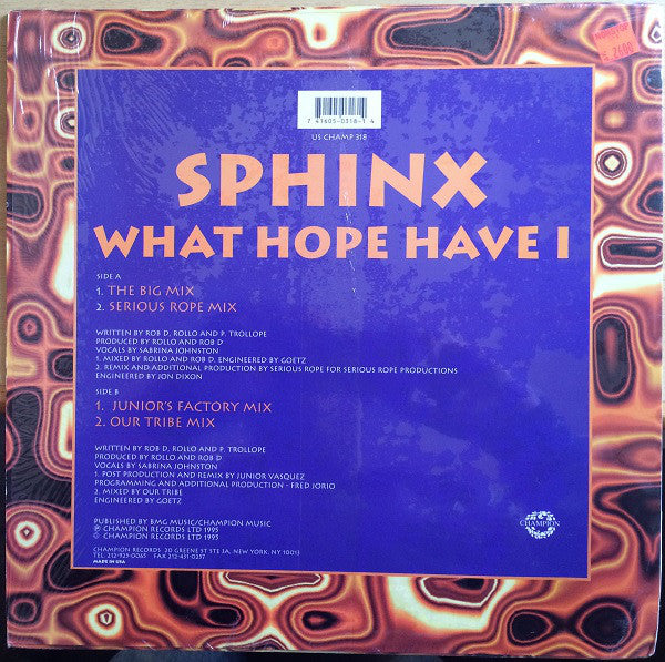 Sphinx : What Hope Have I (12", Ltd, Gre)