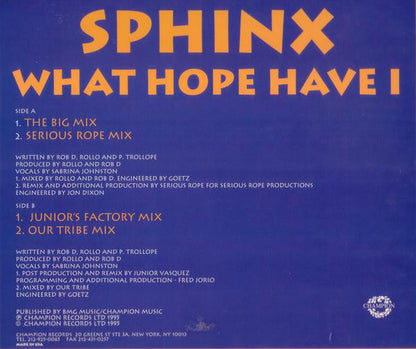 Sphinx : What Hope Have I (12", Ltd, Gre)