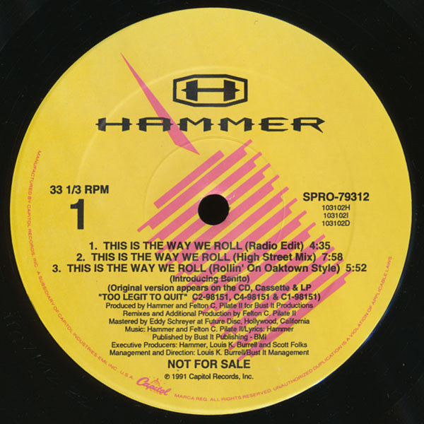 Hammer* : This Is The Way We Roll (12", Promo)