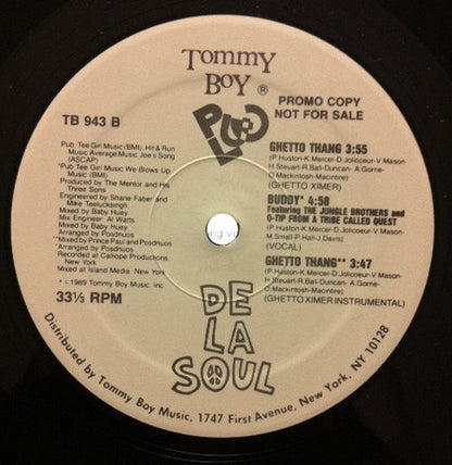 De La Soul : Buddy & Ghetto Thang (12", Promo)