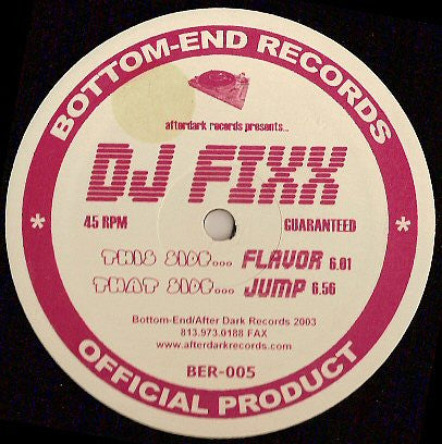 DJ Fixx : Flavor / Jump (12")