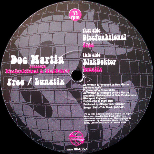 Doc Martin Presents Discfunktional & BlakDoktor : Free / Lunatix (12")