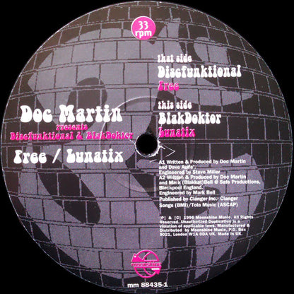 Doc Martin Presents Discfunktional & BlakDoktor : Free / Lunatix (12")