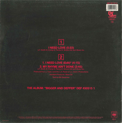 L.L. Cool J* : I Need Love (12", Maxi)