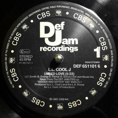L.L. Cool J* : I Need Love (12", Maxi)
