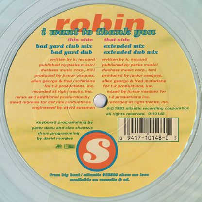 Robin S* : I Want To Thank You (12", Ltd, Cle)