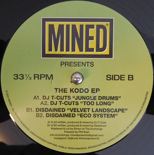 DJ T-Cuts*  &  Disdained (3) : The Kodo EP (12", EP)