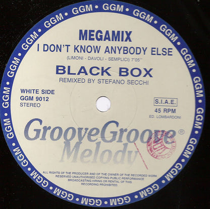 Black Box : I Don't Know Anybody Else (Megamix) (12", Com)