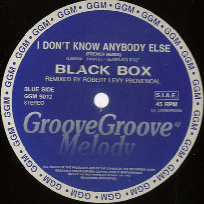 Black Box : I Don't Know Anybody Else (Megamix) (12", Com)