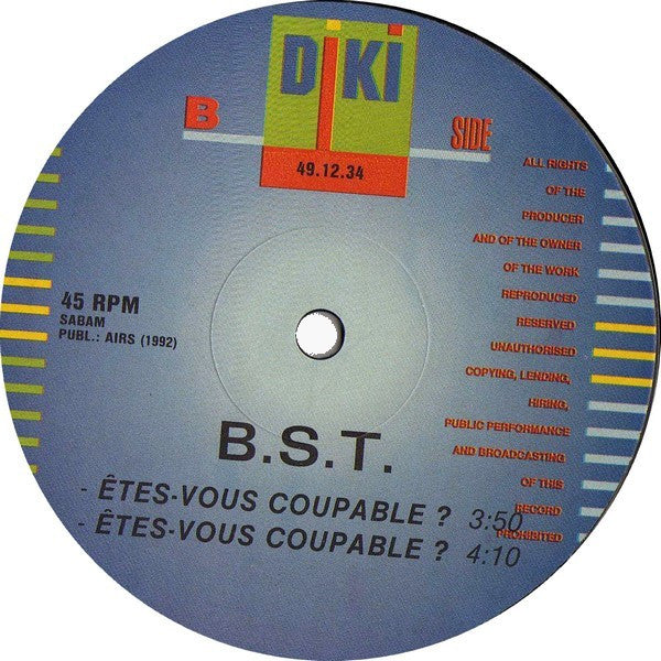 BST : Êtes-Vous Coupable ? (12")