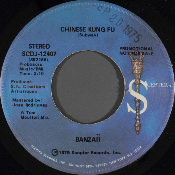 Banzaii : Chinese Kung Fu (7", Promo)