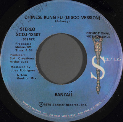Banzaii : Chinese Kung Fu (7", Promo)
