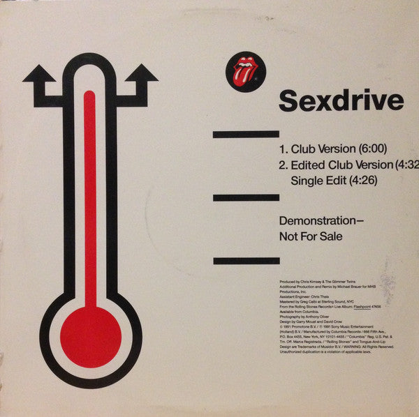 The Rolling Stones : Sexdrive (12", Promo)