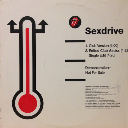 The Rolling Stones : Sexdrive (12", Promo)