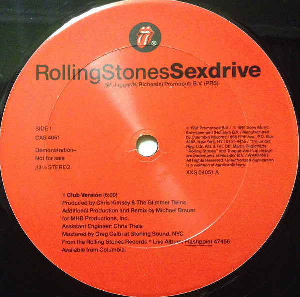 The Rolling Stones : Sexdrive (12", Promo)