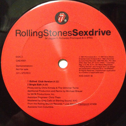 The Rolling Stones : Sexdrive (12", Promo)
