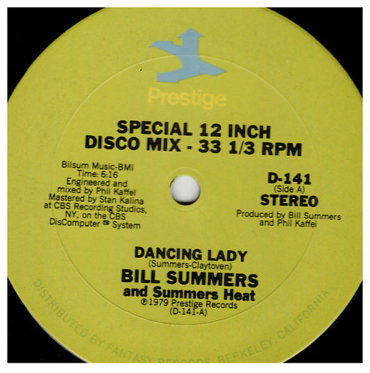 Bill Summers & Summers Heat : Dancing Lady / Feel The Heat (12")