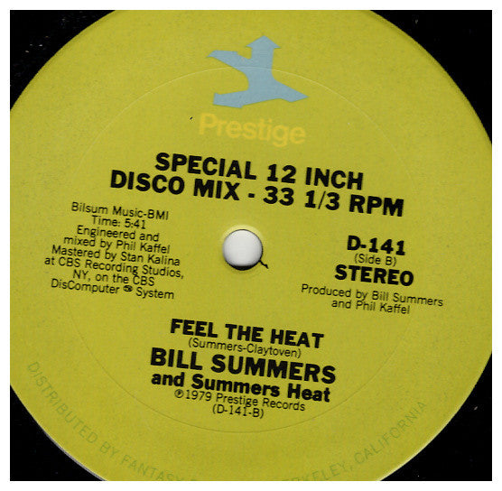 Bill Summers & Summers Heat : Dancing Lady / Feel The Heat (12")