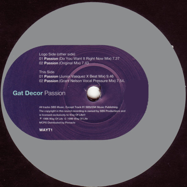 Gat Decor : Passion (12", Single)