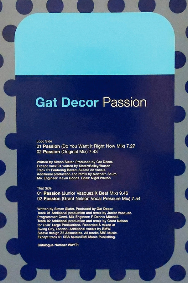 Gat Decor : Passion (12", Single)