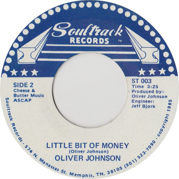 Oliver Johnson (3) : Cheese & Butter Blues (7")