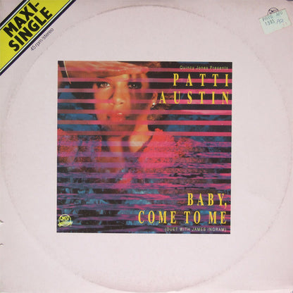 Quincy Jones Presents Patti Austin Duet With James Ingram : Baby, Come To Me (12", Maxi)