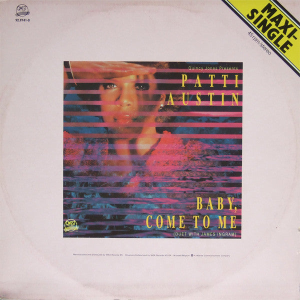 Quincy Jones Presents Patti Austin Duet With James Ingram : Baby, Come To Me (12", Maxi)