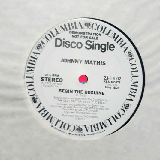 Johnny Mathis : Begin The Beguine / Gone, Gone, Gone (12", Single, Promo)