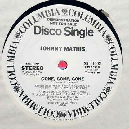Johnny Mathis : Begin The Beguine / Gone, Gone, Gone (12", Single, Promo)