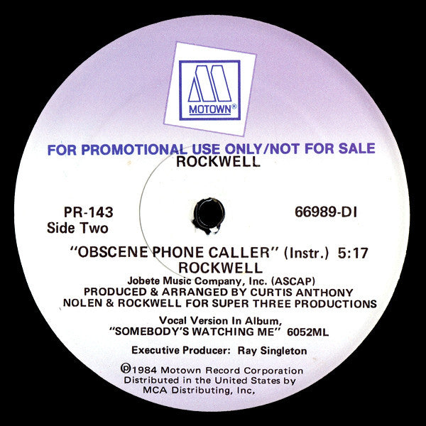 Rockwell : Obscene Phone Caller (12", Promo)