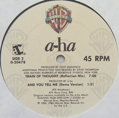 a-ha : Hunting High And Low (12", Maxi)