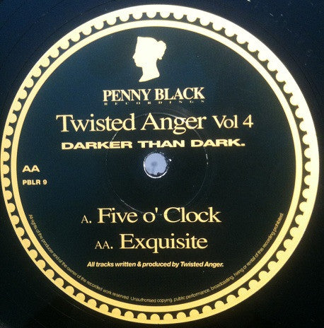 Twisted Anger : Vol 4: Darker Than Dark (12")