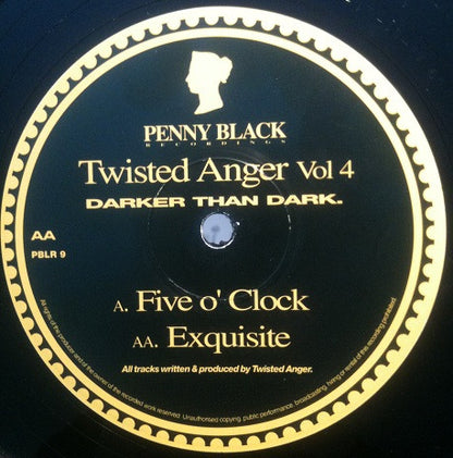Twisted Anger : Vol 4: Darker Than Dark (12")