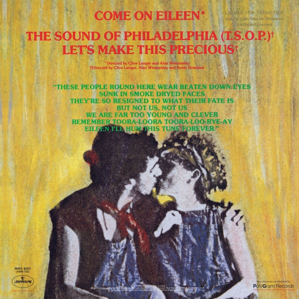 Dexys Midnight Runners & The Emerald Express : Come On Eileen (12", Single, Promo)