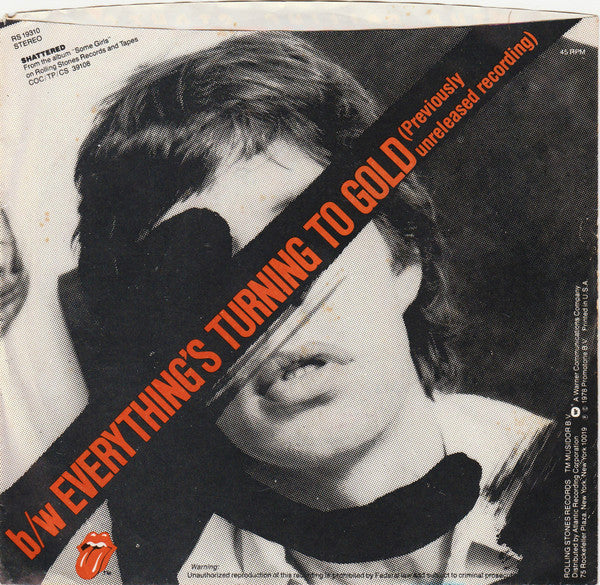 The Rolling Stones : Shattered (7", Single, Spe)