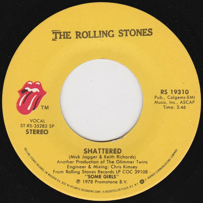 The Rolling Stones : Shattered (7", Single, Spe)