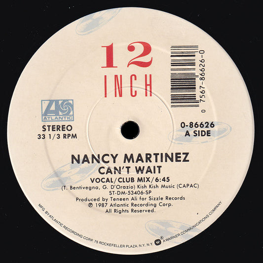 Nancy Martinez : Can't Wait (12", Single)