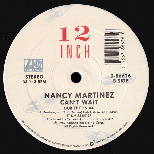 Nancy Martinez : Can't Wait (12", Single)