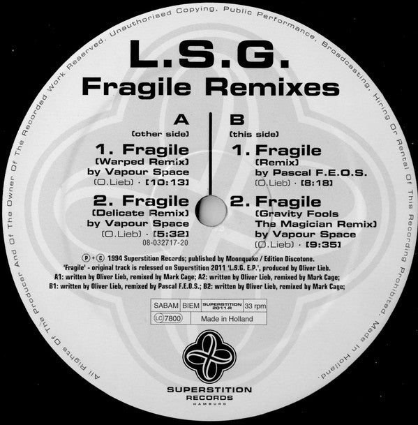 L.S.G. : Fragile Remixes (12")