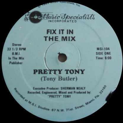 Pretty Tony : Fix It In The Mix (12", Blu)