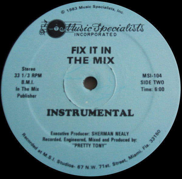 Pretty Tony : Fix It In The Mix (12", Blu)